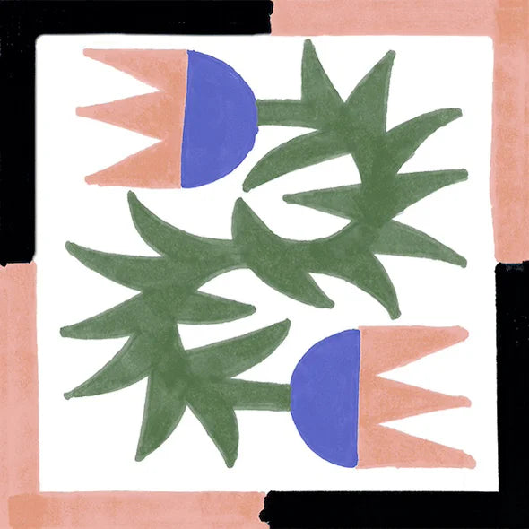 Piastrelle lucide in gres decorate con disegni colorati ispirati a festival, formato 10x10 cm, collezione Stories di 41zero42, colore Caravan Lux