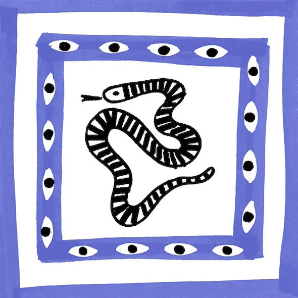 Piastrelle lucide in gres decorate con disegni colorati ispirati a festival, formato 10x10 cm, collezione Stories di 41zero42, colore Caravan Lux
