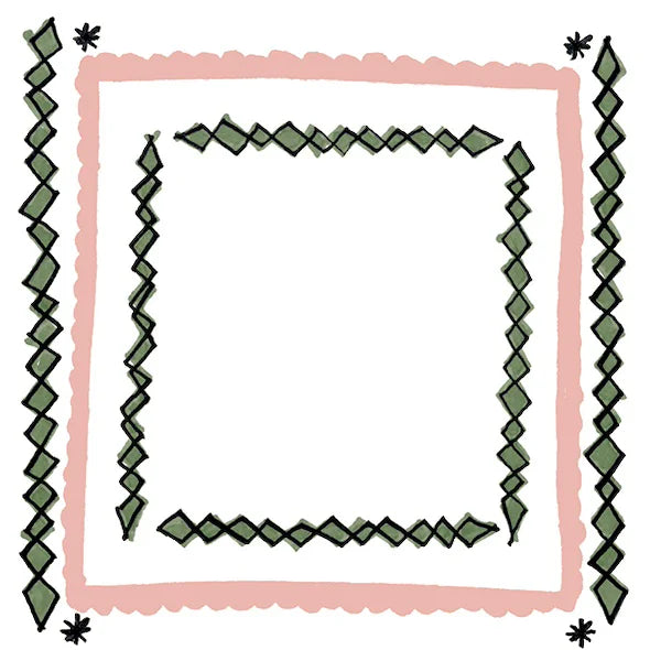 Piastrelle lucide in gres decorate con disegni colorati ispirati a festival, formato 10x10 cm, collezione Stories di 41zero42, colore Caravan Lux