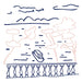 Piastrelle lucide in gres decorate con disegni colorati ispirati alla Costiera Amalfitana, formato 10x10 cm, collezione Stories di 41zero42, colore Costiera Lux