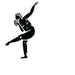 Piastrelle opache in gres decorate con silhouette danzanti nere, formato 10x10 cm, collezione Stories di 41zero42, colore Dance Matte