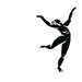 Piastrelle Lucide in gres decorate con silhouette danzanti nere, formato 10x10 cm, collezione Stories di 41zero42, colore Dance Lux