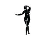 Piastrelle Lucide in gres decorate con silhouette danzanti nere, formato 10x10 cm, collezione Stories di 41zero42, colore Dance Lux