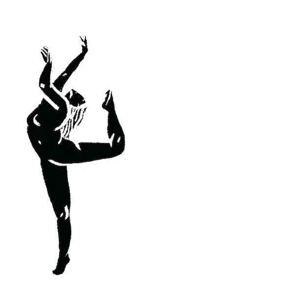 Piastrelle Lucide in gres decorate con silhouette danzanti nere, formato 10x10 cm, collezione Stories di 41zero42, colore Dance Lux