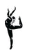 Piastrelle Lucide in gres decorate con silhouette danzanti nere, formato 10x10 cm, collezione Stories di 41zero42, colore Dance Lux