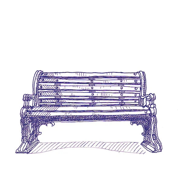 Piastrelle lucide in gres decorate con disegni a penna blu, formato 10x10 cm, collezione Stories di 41zero42, colore Eddie Lux