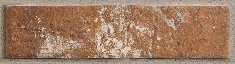 Dettaglio piastrella per pavimento e rivestimento in gres porcellanato effetto mattoncino Opaco 6x25 cm della collezione London, colore Sunset di Ceramica Rondine