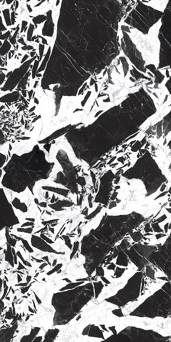 Piastrelle Supreme di 41zero42 in gres porcellanato effetto marmo bianco e nero 60x120 cm per pavimenti e rivestimenti moderni