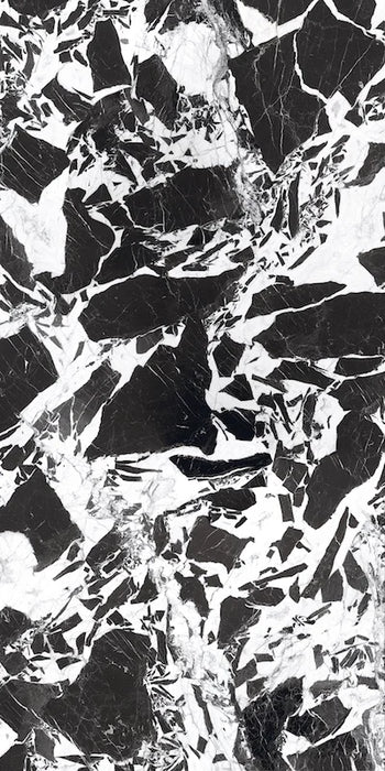 Piastrelle Supreme di 41zero42 in gres porcellanato effetto marmo bianco e nero 60x120 cm per pavimenti e rivestimenti moderni