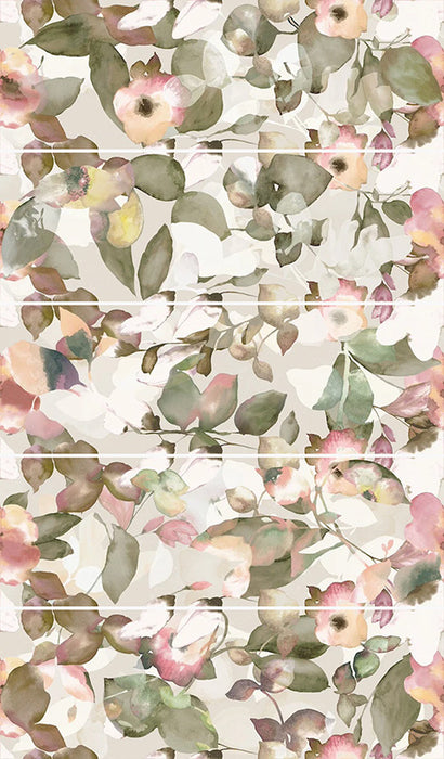 Piastrella Peonie della collezione Select di Herberia Ceramiche in formato 33x100