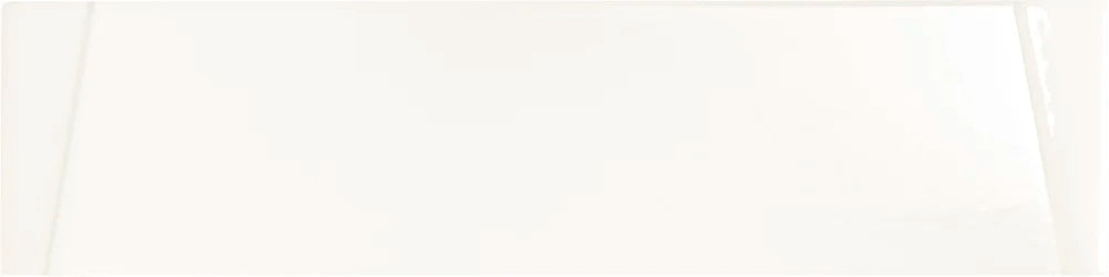 Dettaglio piastrella per rivestimento ceramico effetto mattoncino tridimensionale lucido 7,5x30 cm della collezione Skema, colore Bright White di Ceramica Settecento