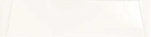 Dettaglio piastrella per rivestimento ceramico effetto mattoncino tridimensionale lucido 7,5x30 cm della collezione Skema, colore Bright White di Ceramica Settecento