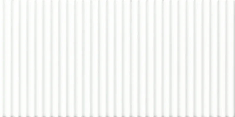 Dettaglio piastrella da rivestimento in pasta bianca effetto rigato a rilievo della collezione Sketches di Ceramica settecento, formato 10x20 cm, colore Bright White Vert