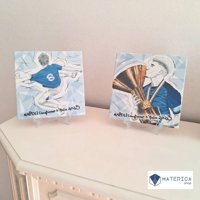 piastrelle originali artistiche celebrative calcio napoli
