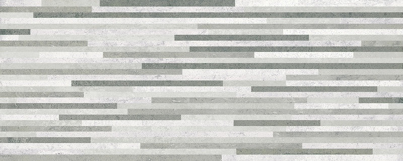 Dettaglio piastrella da rivestimento effetto muretto della collezione Soho di Paul & Co Ceramiche, formato 20x50, colore Brick Grey