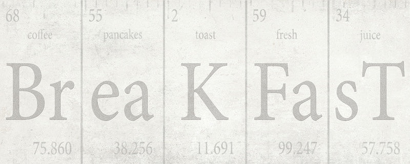 Dettaglio piastrella da rivestimento Cucina effetto cemento con decoro a parole della collezione Soho di Paul & Co Ceramiche, formato 20x50, colore Chef Ice