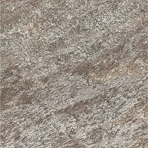 Dettaglio piastrella in gres porcellanato effetto pietra naturale quarzite della Collezione Stonequartz di Alfalux, formato 20x20 non rettificato, colore Grigio