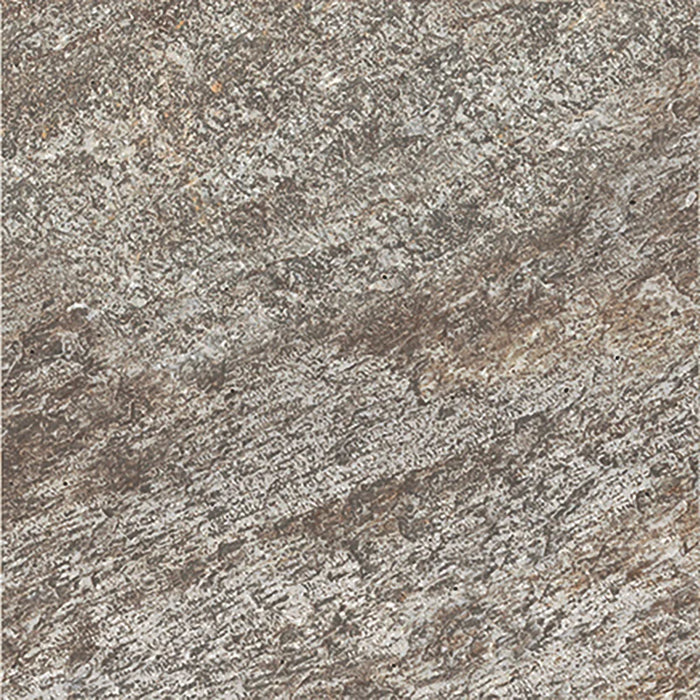 Dettaglio piastrella in gres porcellanato effetto pietra naturale quarzite della Collezione Stonequartz di Alfalux, formato 20x20 non rettificato, colore Grigio