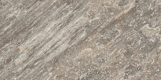 Dettaglio piastrella in gres porcellanato effetto pietra naturale quarzite della Collezione Stonequartz di Alfalux, formato 20x40 non rettificato, colore Grigio