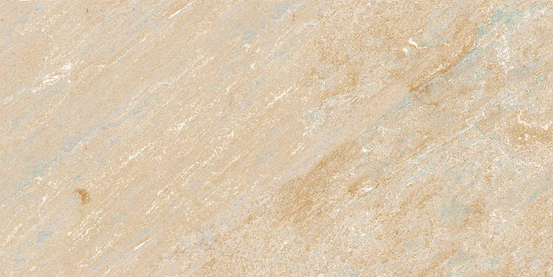 Dettaglio piastrella in gres porcellanato effetto pietra naturale quarzite della Collezione Stonequartz di Alfalux, formato 20x40 non rettificato, colore Beige