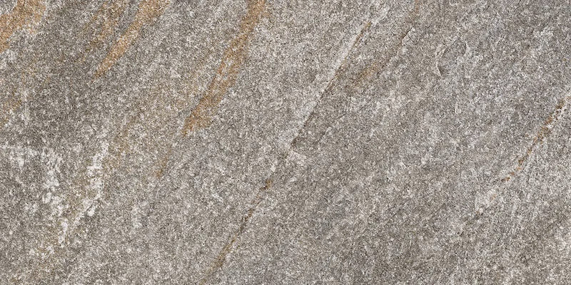 Dettaglio piastrella in gres porcellanato effetto pietra naturale quarzite della Collezione Stonequartz di Alfalux, formato 30x60 rettificato, colore Grigio