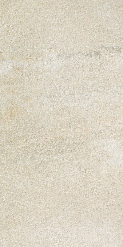 Dettaglio piastrella in gres porcellanato effetto pietra naturale quarzite per esterni della Collezione Stonequartz di Alfalux, formato 60x120 rettificato, colore Bianco