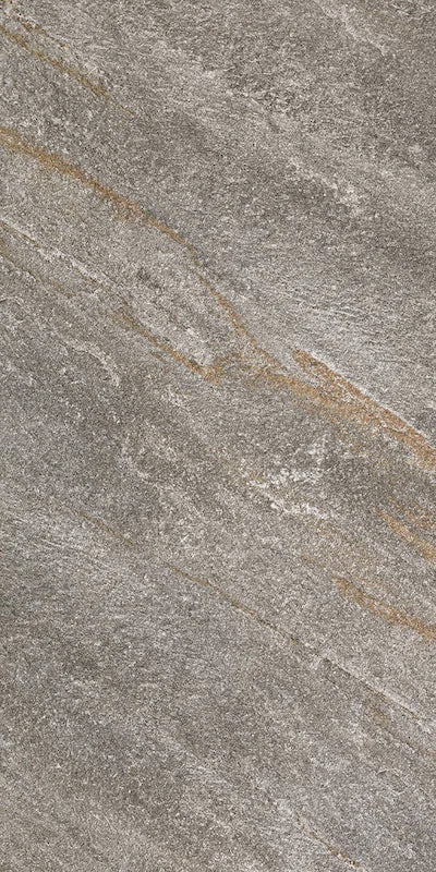 Dettaglio piastrella in gres porcellanato effetto pietra naturale quarzite della Collezione Stonequartz di Alfalux, formato 60x120 rettificato, colore Grigio