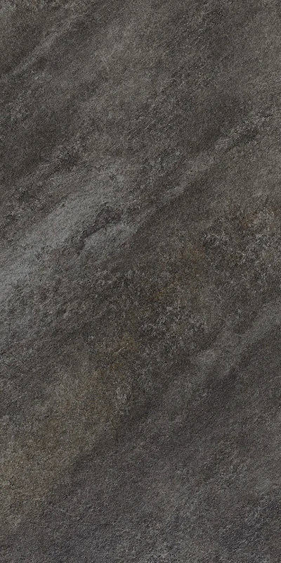 Dettaglio piastrella in gres porcellanato effetto pietra naturale quarzite della Collezione Stonequartz di Alfalux, formato 60x120 rettificato, colore Nero