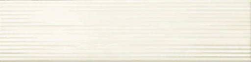 Dettaglio piastrella da rivestimento in formato mattoncino Lucido 7,5x30, rigato a rilievo, colore Bone, collezione Swing di ceramica Settecento