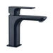 miscelatore per lavabo di design della serie Minerva di matericaSHOP, SERIE TIARA DI DANIEL RUBINETTERIE. Finitura nero opaco