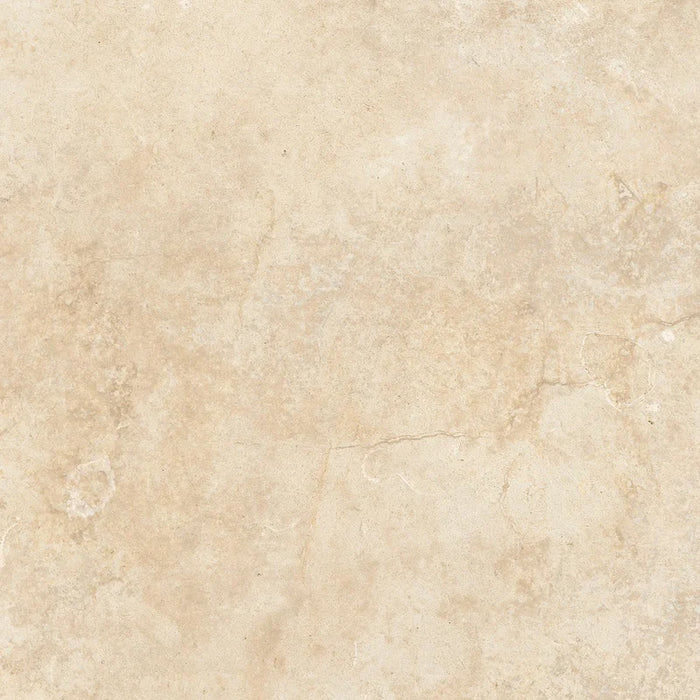 Piastrella in gres porcellanato effetto pietra leccese della collezione Terre d'Otranto di Ceramica Rondine, formato 40x40 cm con bordo naturale, colore Blend