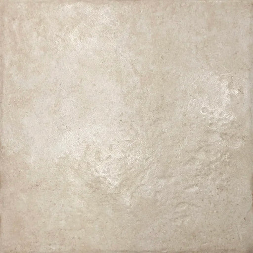 Piastrella semilucida in gres porcellanato effetto pietra leccese della collezione Terre d'Otranto di Ceramica Rondine, formato 40x40 cm con bordo naturale, colore Cream