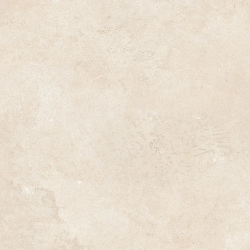 Piastrella in gres porcellanato effetto pietra leccese della collezione Terre d'Otranto di Ceramica Rondine, formato 40x40 cm con bordo naturale, colore Ivory