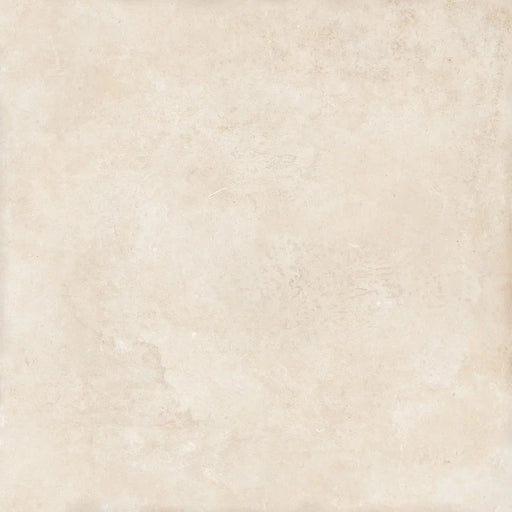 Piastrella in gres porcellanato effetto pietra leccese della collezione Terre d'Otranto di Ceramica Rondine, formato 60x60 cm con bordo naturale, colore Ivory
