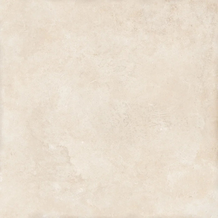 Piastrella in gres porcellanato effetto pietra leccese della collezione Terre d'Otranto di Ceramica Rondine, formato 60x60 cm con bordo naturale, colore Ivory