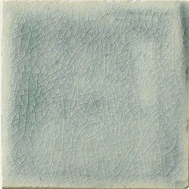 Dettaglio piastrella per rivestimento in ceramica Craquelé effetto fatto a a mano lucido 15x15 cm della collezione The Traditional Style, colore Grey Green di Ceramica Settecento