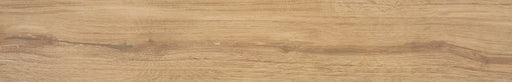 Piastrella per pavimento per esterni in gres porcellanato effetto legno tradizionale dal carattere rustico della collezione Timeless di Ceramica Rondine, formato 24x150 cm, colore Honey Grip
