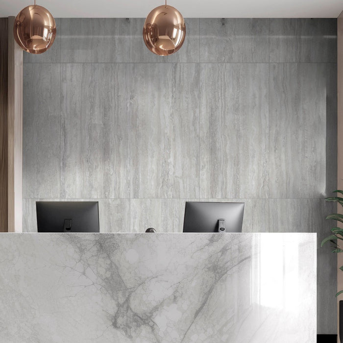 Ambientazione di Travertine silver 60x120 rettificato di Savoia Ceramiche