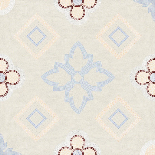 Piastrella per rivestimenti in gres porcellanato effetto mosaico, formato 120x120 cm, colore azzurro, grigio e marrone, Two Decoro 03 di 41zero42