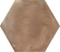 Dettaglio Piastrella da pavimento e rivestimento in gres porcellanato serie Terra di Marca Corona, effetto cotto, formato esagonale 25x21.6 cm, Colore Rosso Esagona