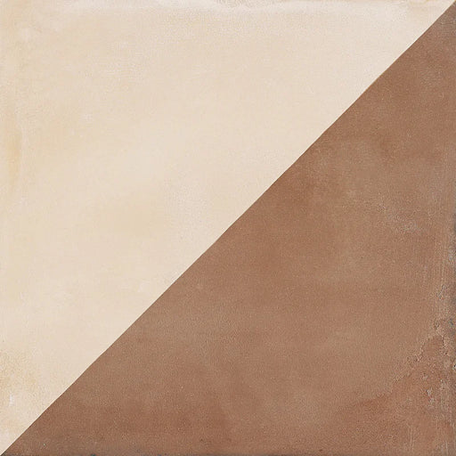 Dettaglio Piastrella da pavimento e rivestimento in gres porcellanato serie Terra di Marca Corona, effetto cementine, formato 20x20 cm, Colore Triangolo Caldo