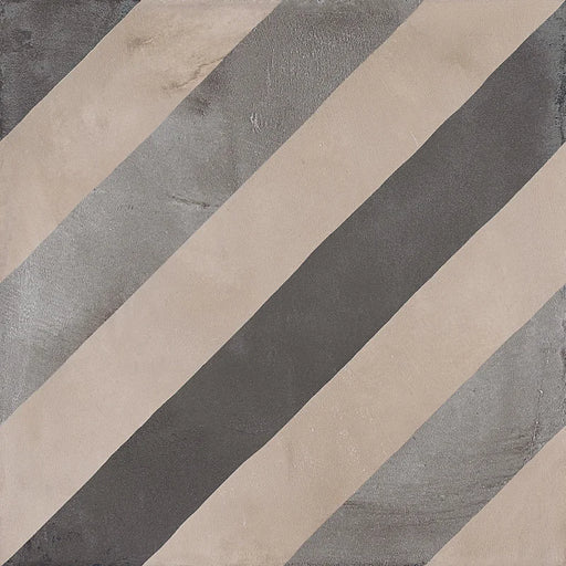 Dettaglio Piastrella da pavimento e rivestimento in gres porcellanato serie Terra di Marca Corona, effetto cementine, formato 20x20 cm, Colore Linea Fredda