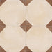 Dettaglio Piastrella da pavimento e rivestimento in gres porcellanato serie Terra di Marca Corona, effetto cementine, formato 20x20 cm, Colore Ottagono Caldo