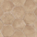 Dettaglio Piastrella da pavimento e rivestimento in gres porcellanato serie Terra di Marca Corona, effetto cotto, formato esagonale 25x21.6 cm, Colore Ocra Esagona