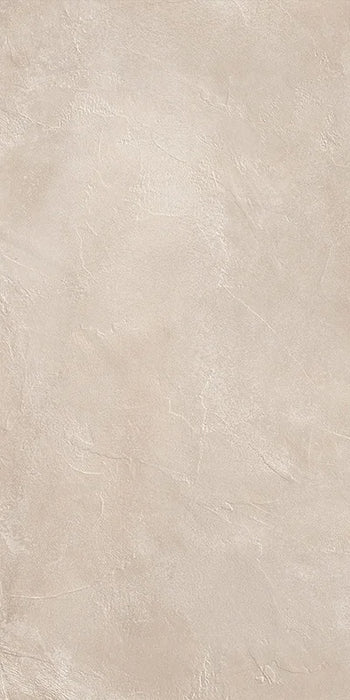 Piastrella per pavimento interno in gres porcellanato effetto cemento spatolato della collezione Terre Vive di Savoia Italia, formato 60x120 cm, colore Argilla
