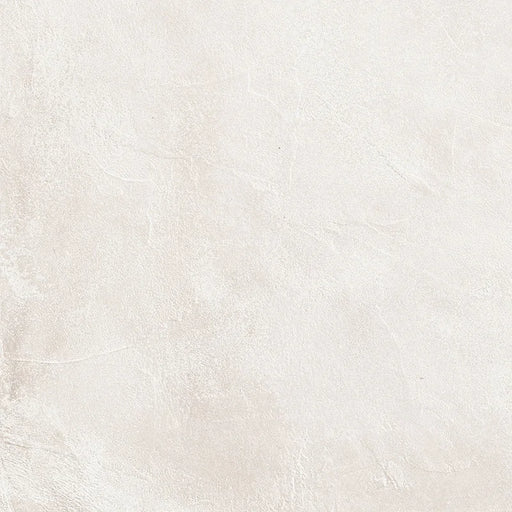 Piastrella per pavimento interno in gres porcellanato effetto cemento spatolato della collezione Terre Vive di Savoia Italia, formato 60x60 cm, colore Gesso