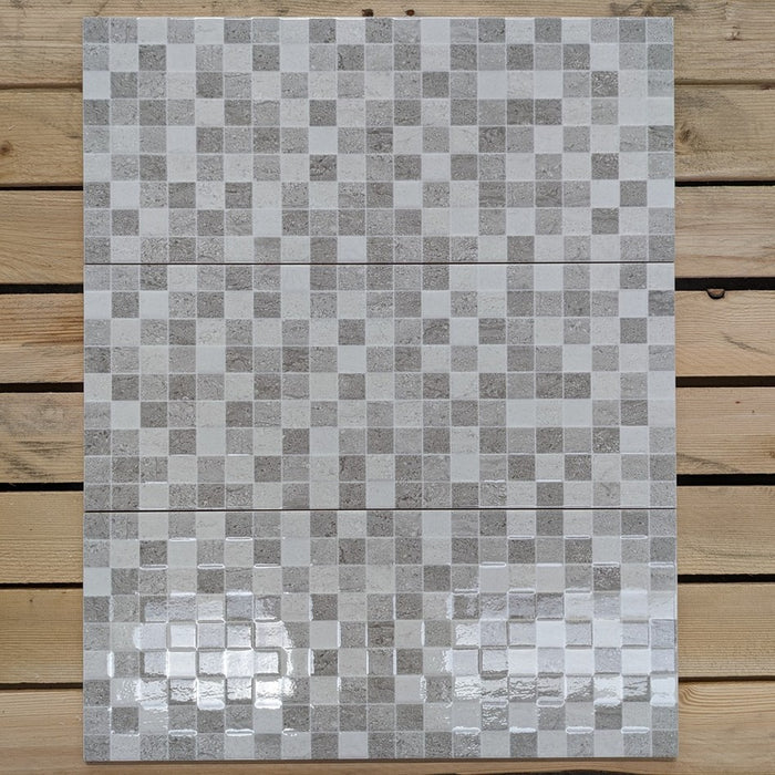 Trani Mosaico grigio, rivestimento effetto mosaico in offerta, prezzo scontato stock fine serie