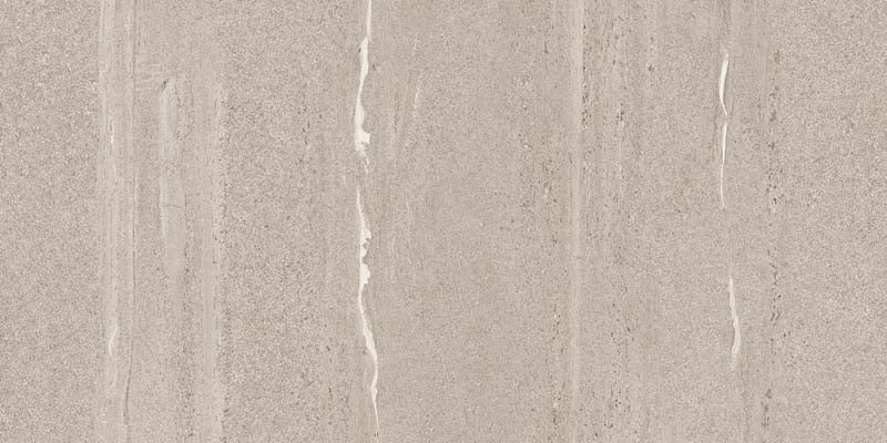 Dettaglio piastrella per pavimenti e rivestimenti in gres porcellanato smaltato effetto pietra piasentina della collezione Trex di Paul & Co Ceramiche, formato 30x60 rettificato, colore Sand