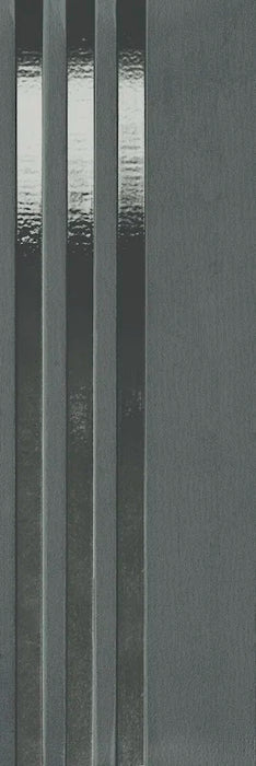 Dettaglio piastrella per rivestimento in gres porcellanato effetto rigato formato 24x72 cm rettificato, collezione Twiga di Ceramica Settecento, colore Stripe Night