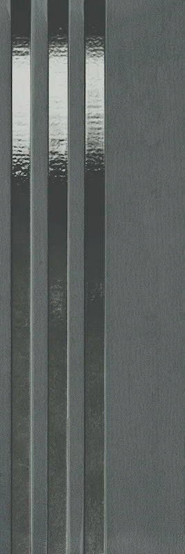 Dettaglio piastrella per rivestimento in gres porcellanato effetto rigato formato 24x72 cm rettificato, collezione Twiga di Ceramica Settecento, colore Stripe Night